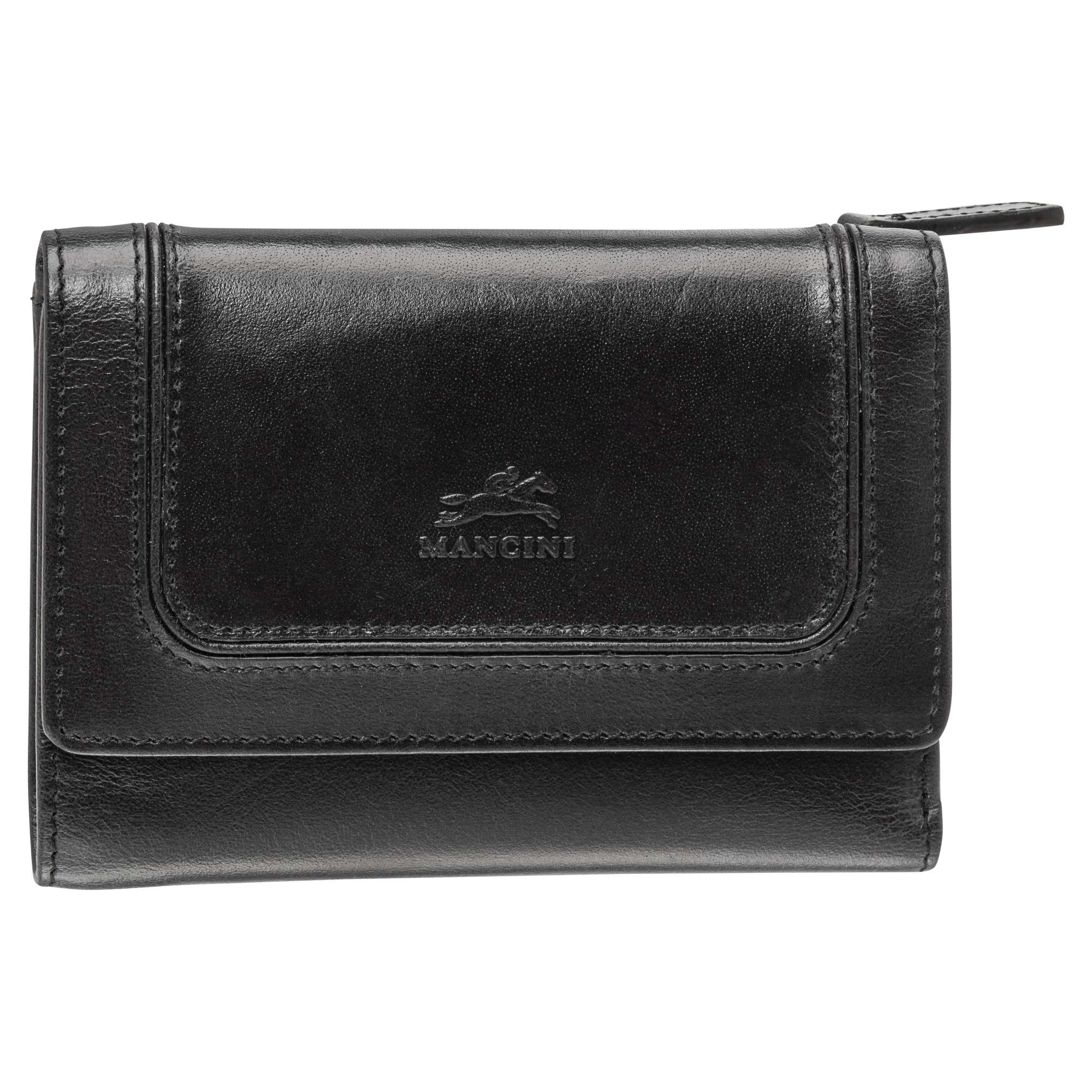 Mancini Wallets Black Mancini South Beach RFID Secure Medium Clutch Wallet