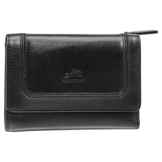 Mancini Wallets Black Mancini South Beach RFID Secure Medium Clutch Wallet