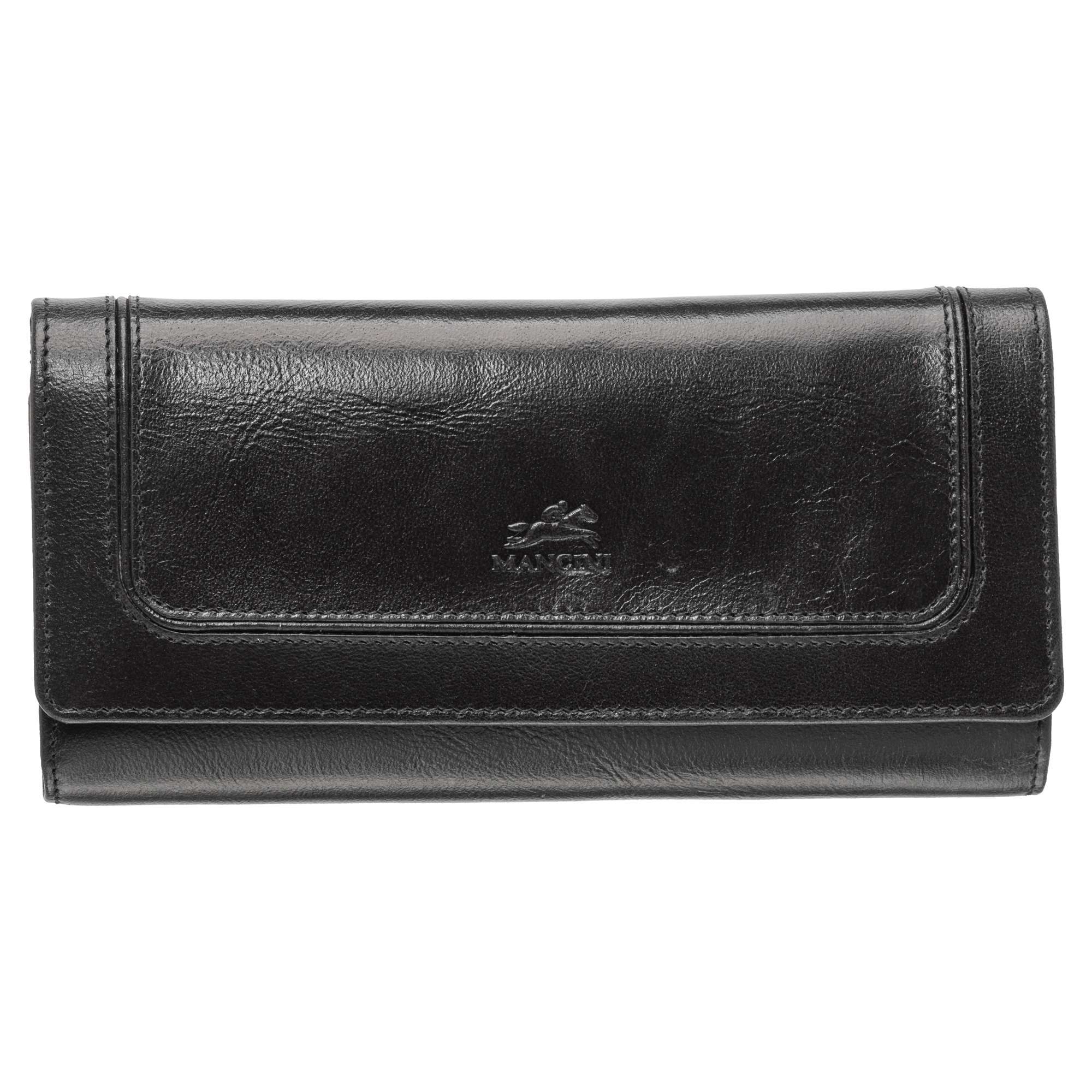 Mancini Wallets Black Mancini South Beach RFID Secure Trifold Wallet