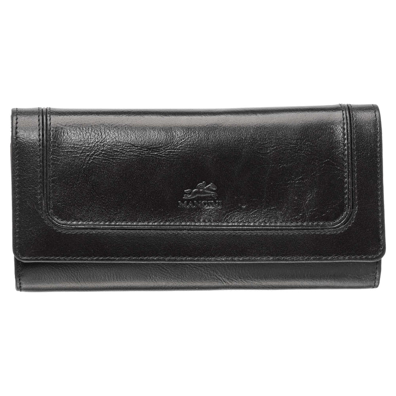 Mancini Wallets Black Mancini South Beach RFID Secure Trifold Wallet