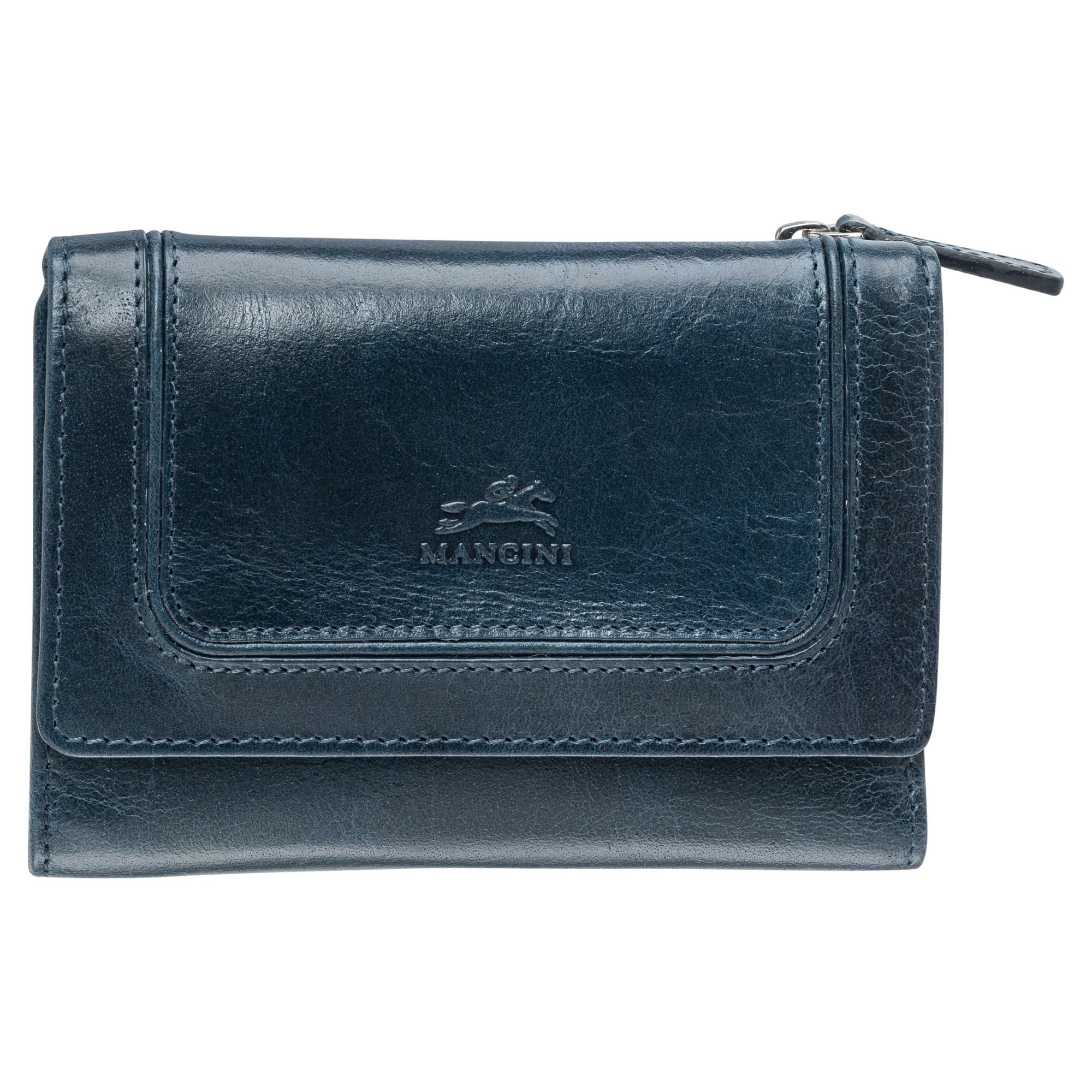 Mancini Wallets Blue Mancini South Beach RFID Secure Medium Clutch Wallet