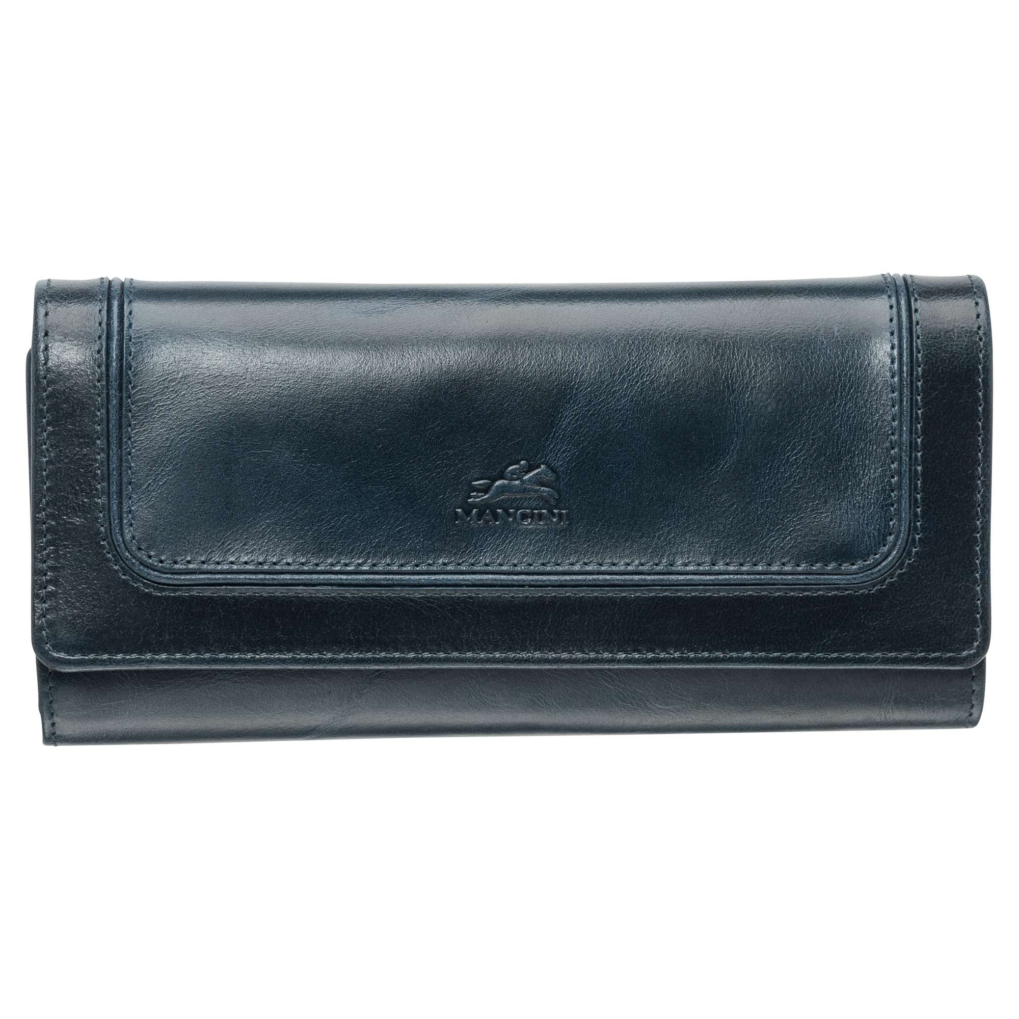 Mancini Wallets Blue Mancini South Beach RFID Secure Trifold Wallet