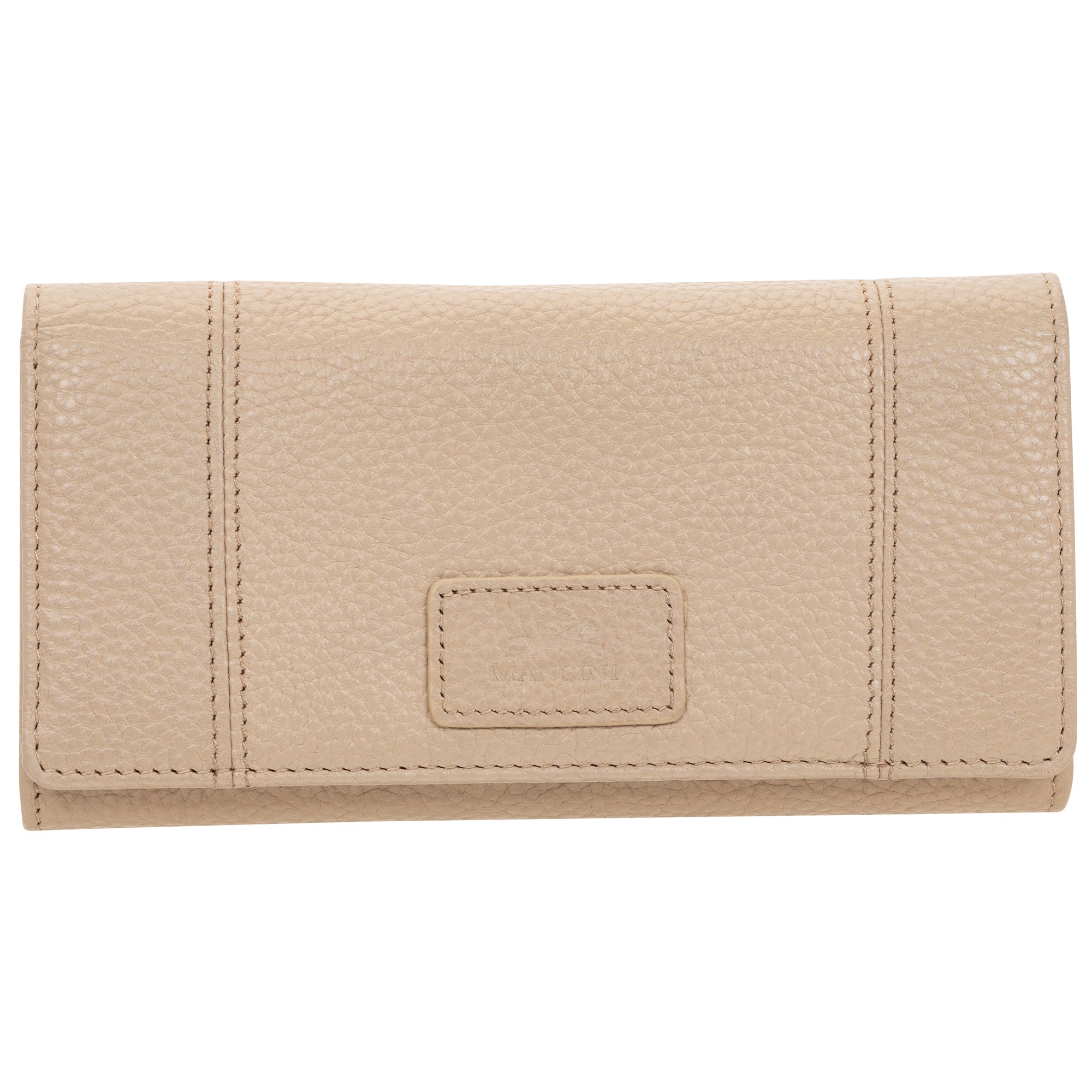 Mancini Wallets Bone Mancini Pebbled Ladies’ RFID Trifold Wallet