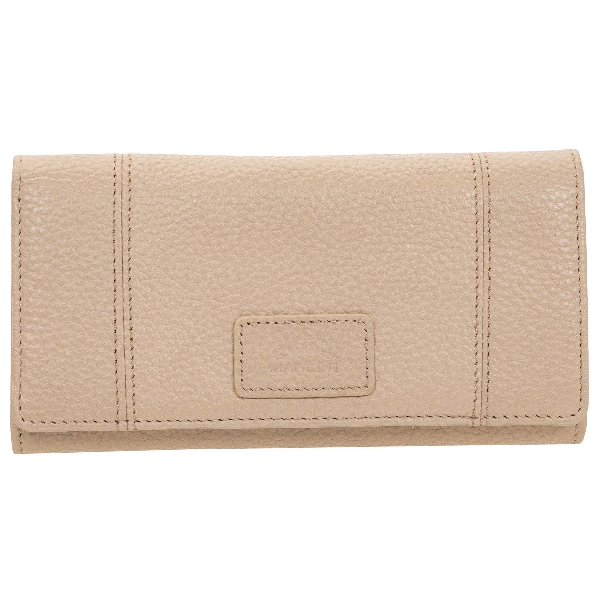 Mancini Wallets Bone Mancini Pebbled Ladies’ RFID Trifold Wallet