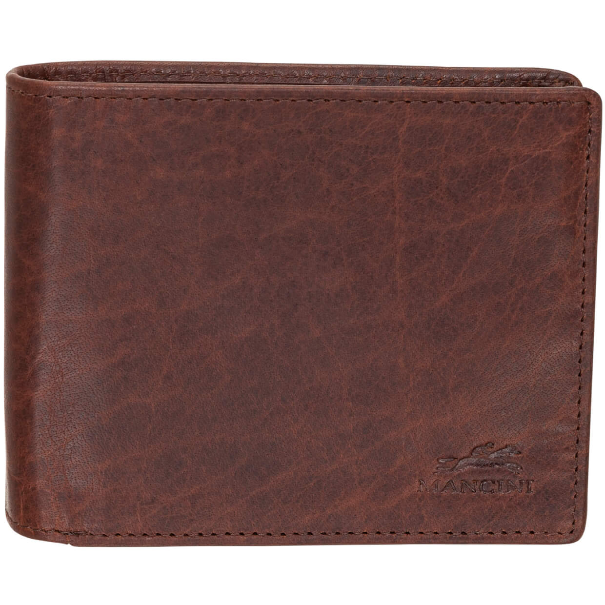 Mancini Wallets Brown Mancini BUFFALO RFID Secure Left Wing Billfold