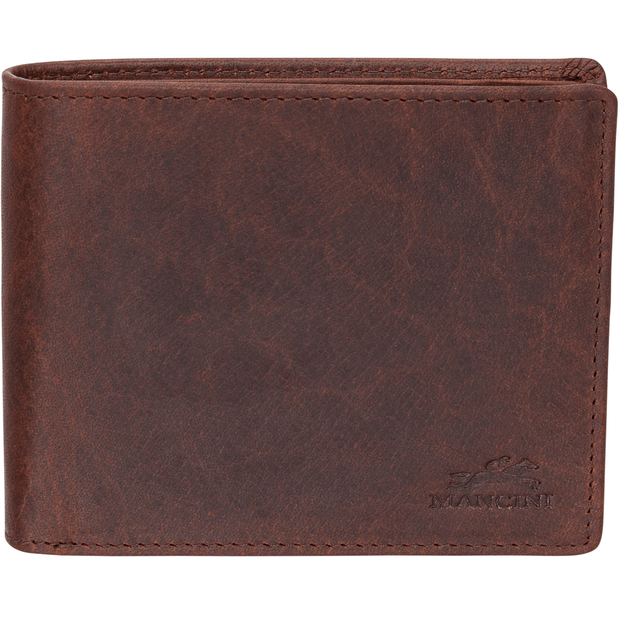Mancini Wallets Brown Mancini BUFFALO RFID Secure Wallet with Coin Pocket