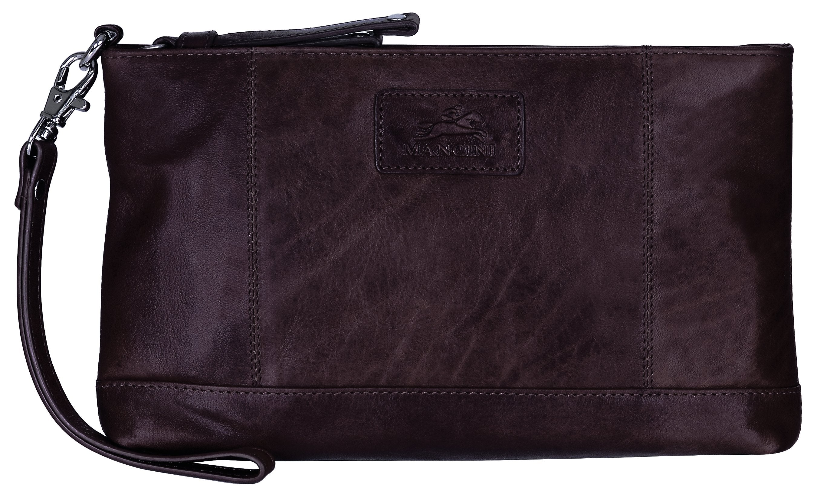 Mancini Wallets Brown Mancini CASABLANCA Collection Ladies’ Wristlet (RFID Secure)