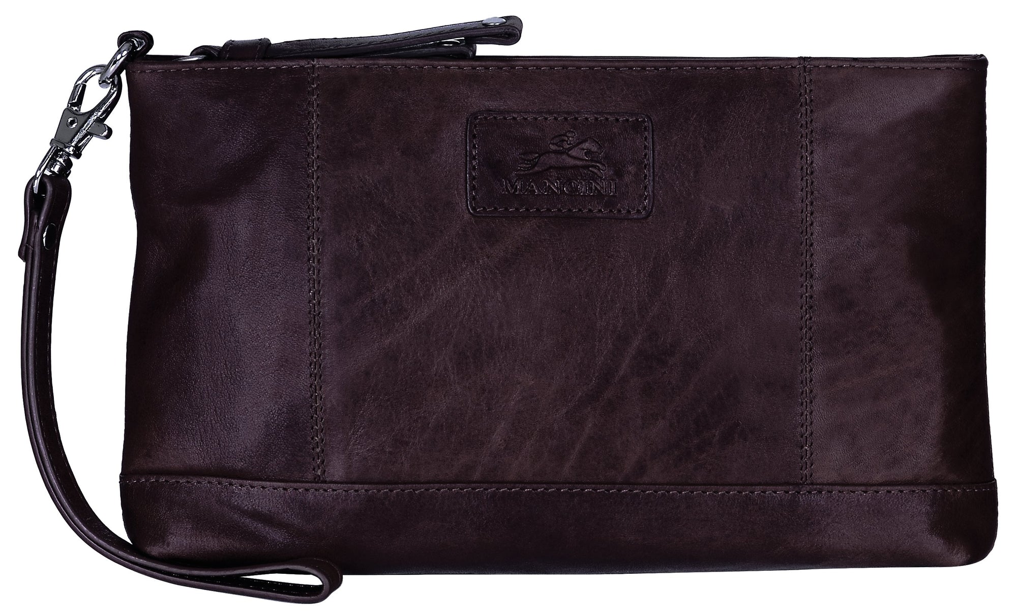 Mancini Wallets Brown Mancini CASABLANCA Collection Ladies’ Wristlet (RFID Secure)