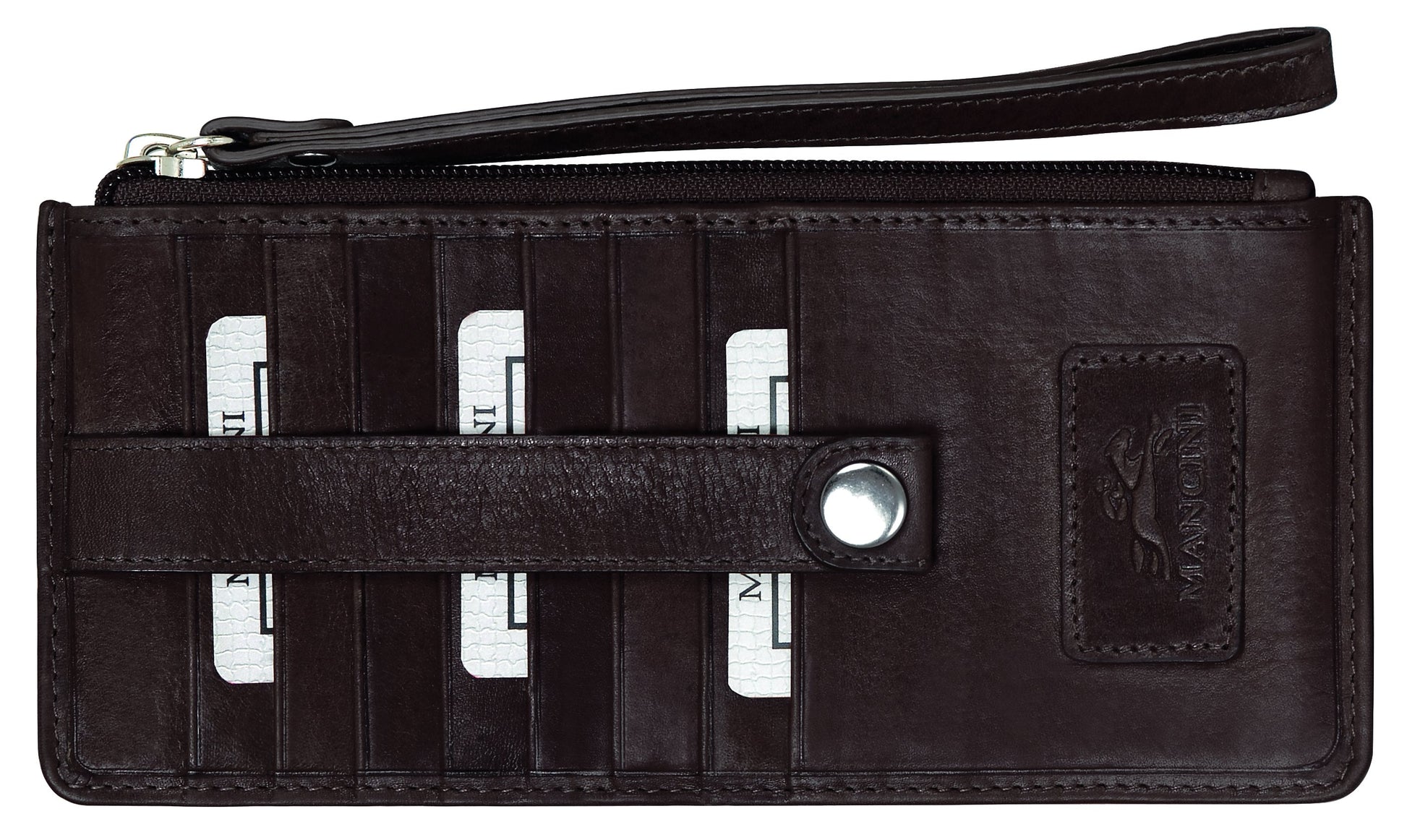Mancini Wallets Brown Mancini CASABLANCA Collection Ladies’ “ Wristlet” (RFID Secure)