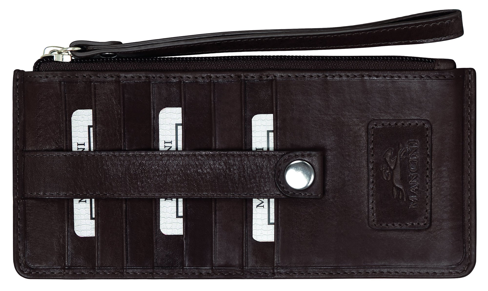 Mancini Wallets Brown Mancini CASABLANCA Collection Ladies’ “ Wristlet” (RFID Secure)