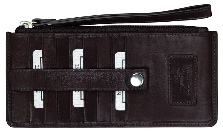 Mancini Wallets Brown Mancini CASABLANCA Collection Ladies’ “ Wristlet” (RFID Secure)