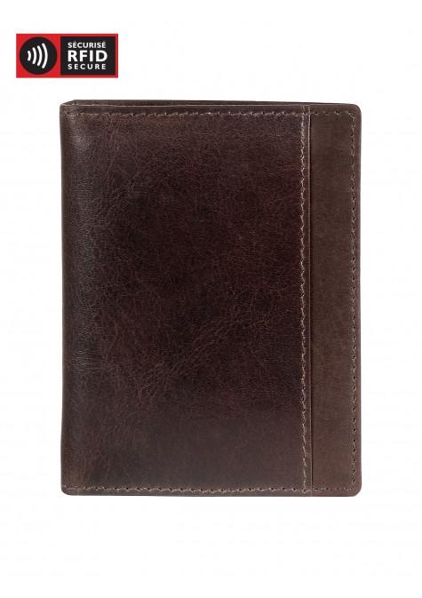 Mancini Wallets Brown Mancini CASABLANCA Collection Men’s Unique Vertical Wing Wallet (RFID Secure)