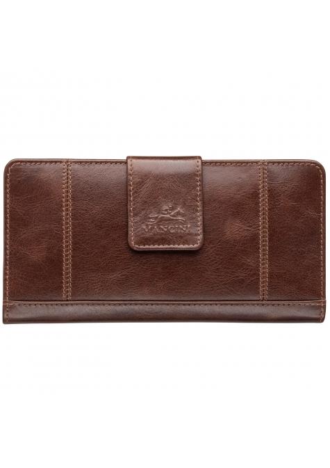 Mancini Wallets Brown Mancini CASABLANCA Ladies' RFID Secure Clutch Wallet