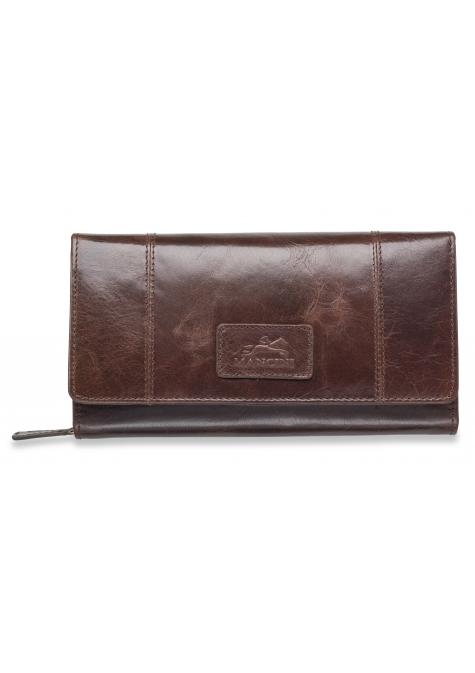 Mancini Wallets Brown Mancini CASABLANCA Ladies' RFID Secure Medium Clutch Wallet
