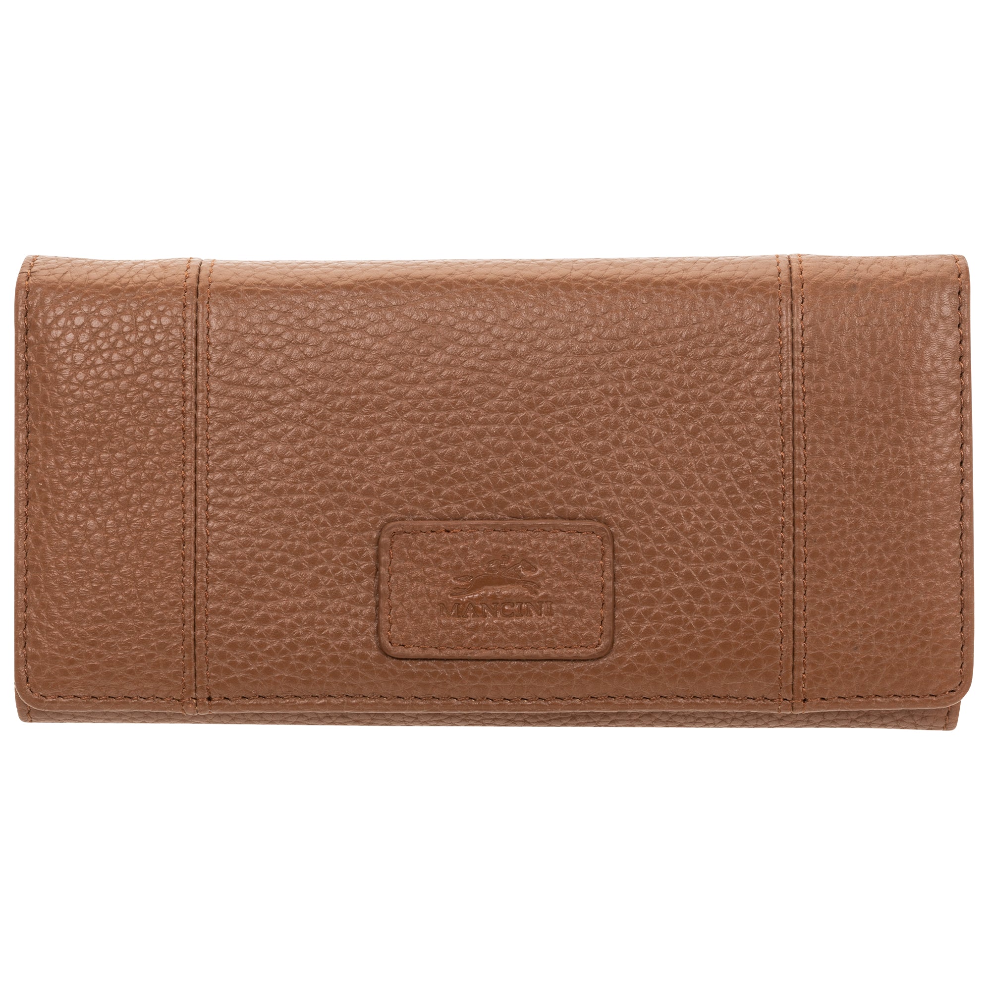 Mancini Wallets Camel Mancini Pebbled Ladies' RFID Trifold Wallet