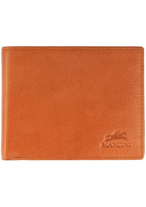 Mancini Wallets Cognac Mancini BELLAGIO Center Wing RFID Billfold
