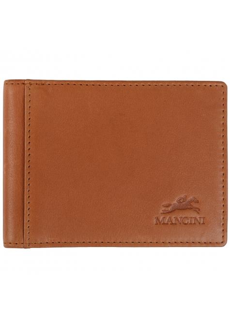 Mancini Wallets Cognac Mancini BELLAGIO Deluxe RFID Slim Bill Clip