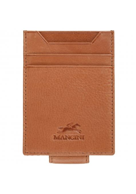 Mancini Wallets Cognac Mancini BELLAGIO Magnetic RFID Bill Clip