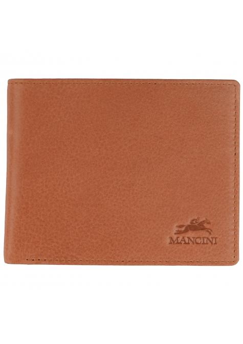 Mancini Wallets Cognac Mancini BELLAGIO RFID Billfold With Coin Pocket