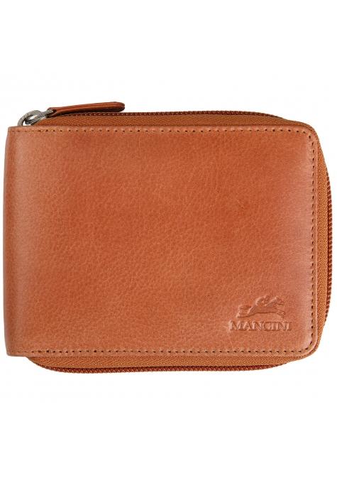 Mancini Wallets Cognac Mancini BELLAGIO Zippered RFID Billfold With Removable Passcase