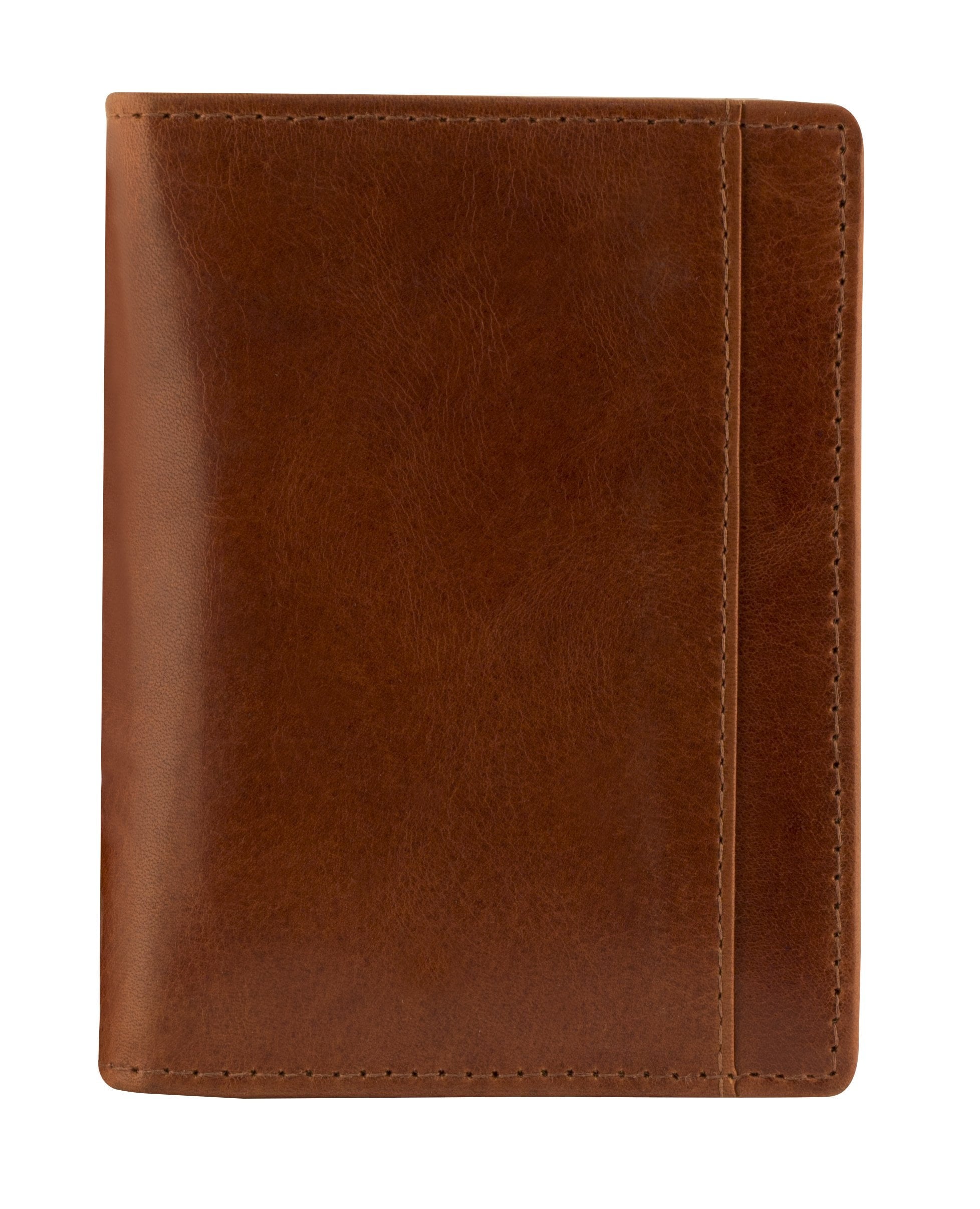 Mancini Wallets Cognac Mancini CASABLANCA Collection Men’s Unique Vertical Wing Wallet (RFID Secure)