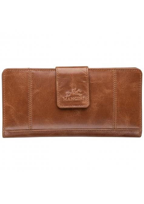 Mancini Wallets Cognac Mancini CASABLANCA Ladies' RFID Secure Clutch Wallet
