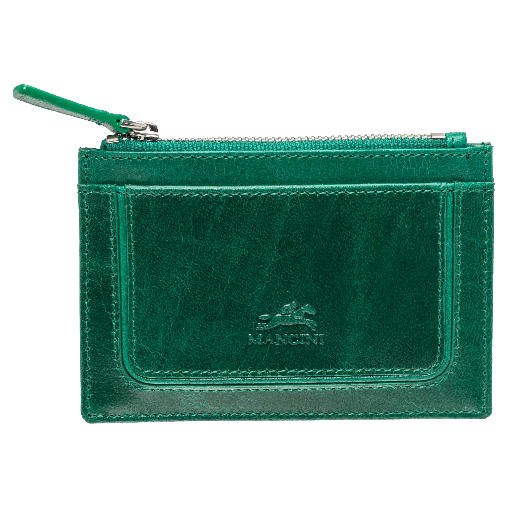 Mancini Wallets Green Mancini  South Beach RFID Secure Card Case and Coin Pocket