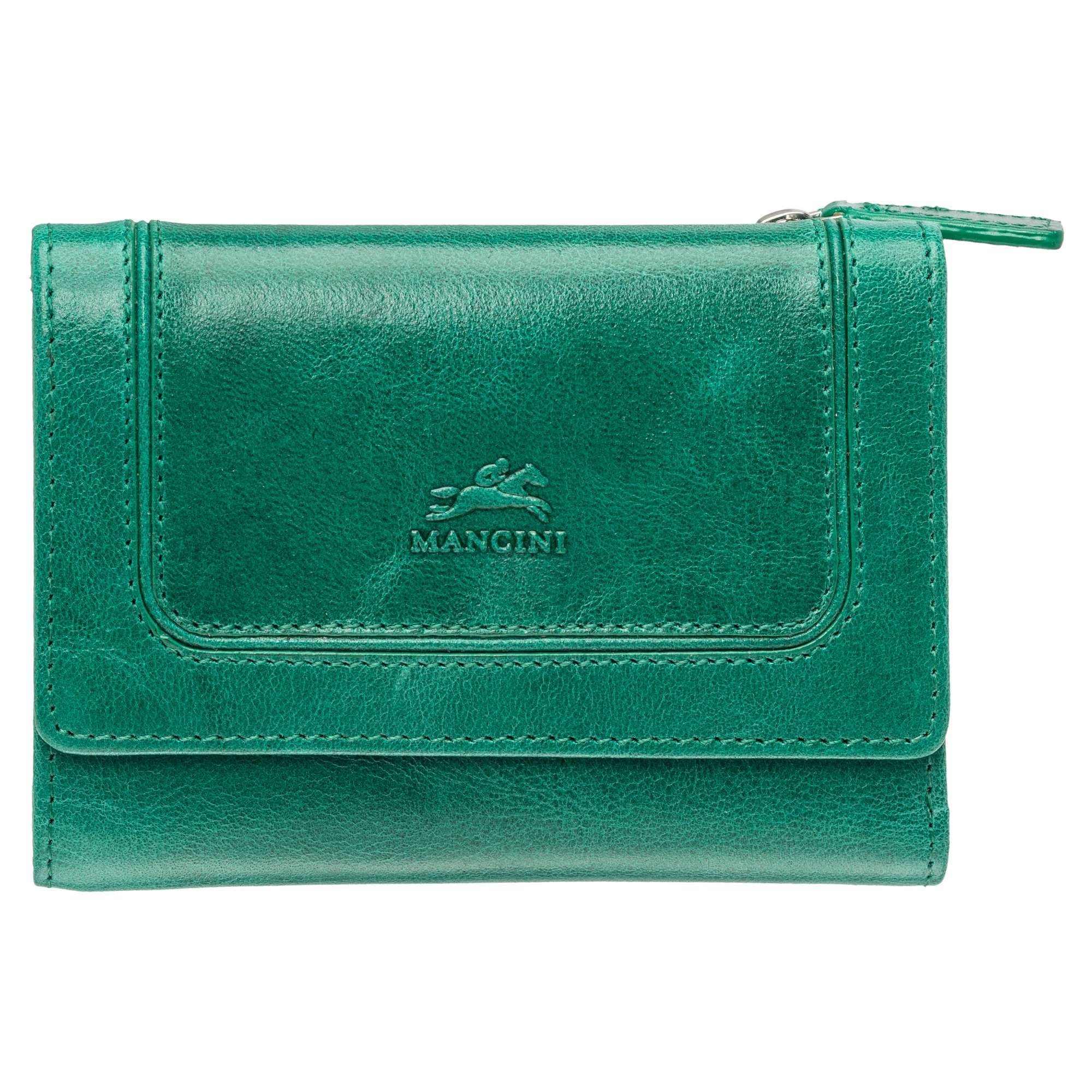 Mancini Wallets Green Mancini South Beach RFID Secure Medium Clutch Wallet