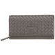 Mancini Wallets Grey Mancini BASKET WEAVE RFID Secure Clutch Wallet