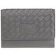 Mancini Wallets Grey Mancini BASKET WEAVE RFID Secure Medium Clutch Wallet