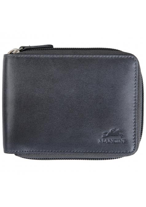 Mancini Wallets Grey Mancini BELLAGIO Zippered RFID Billfold With Removable Passcase