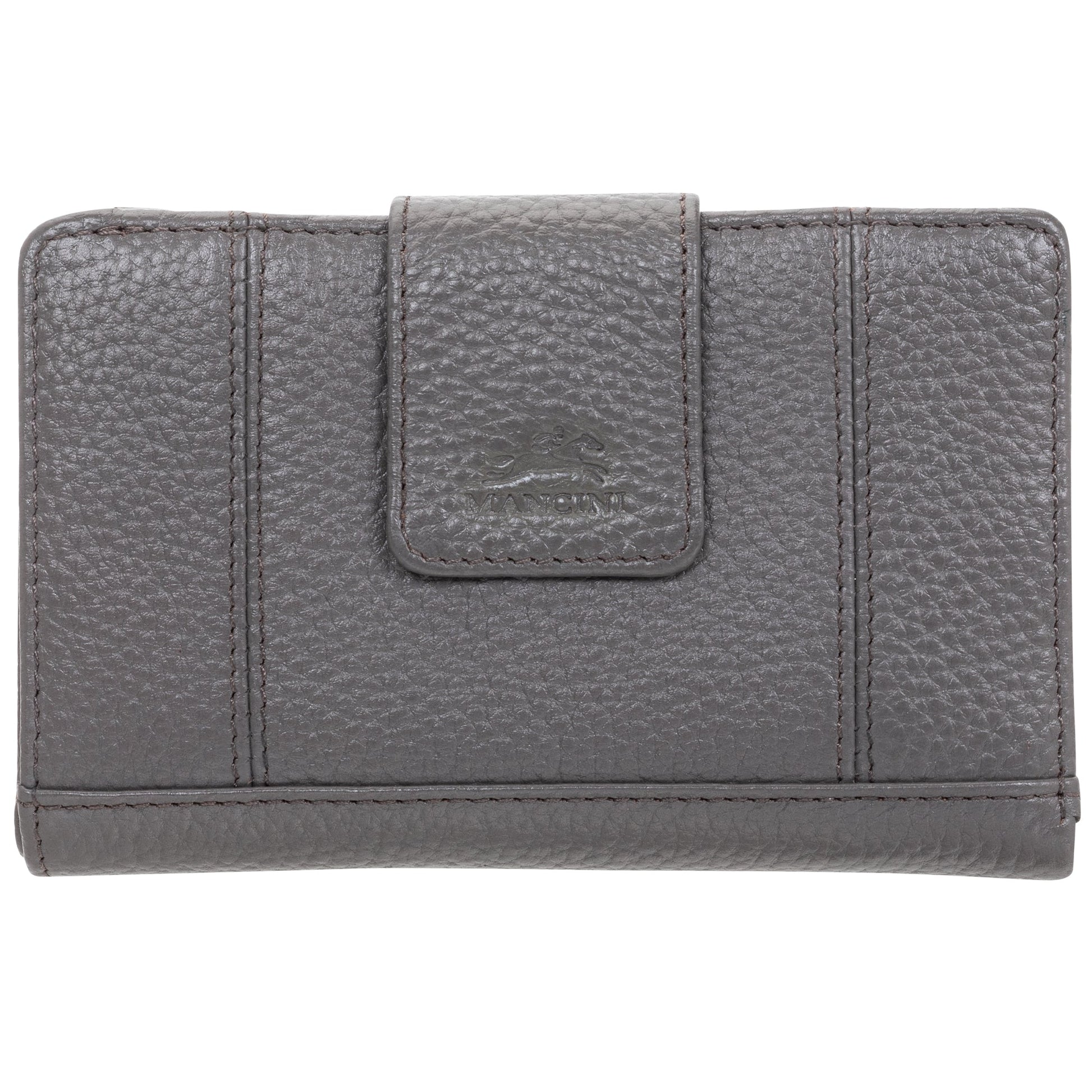 Mancini Wallets Grey Mancini Pebbled Ladies’ RFID Medium Clutch Wallet