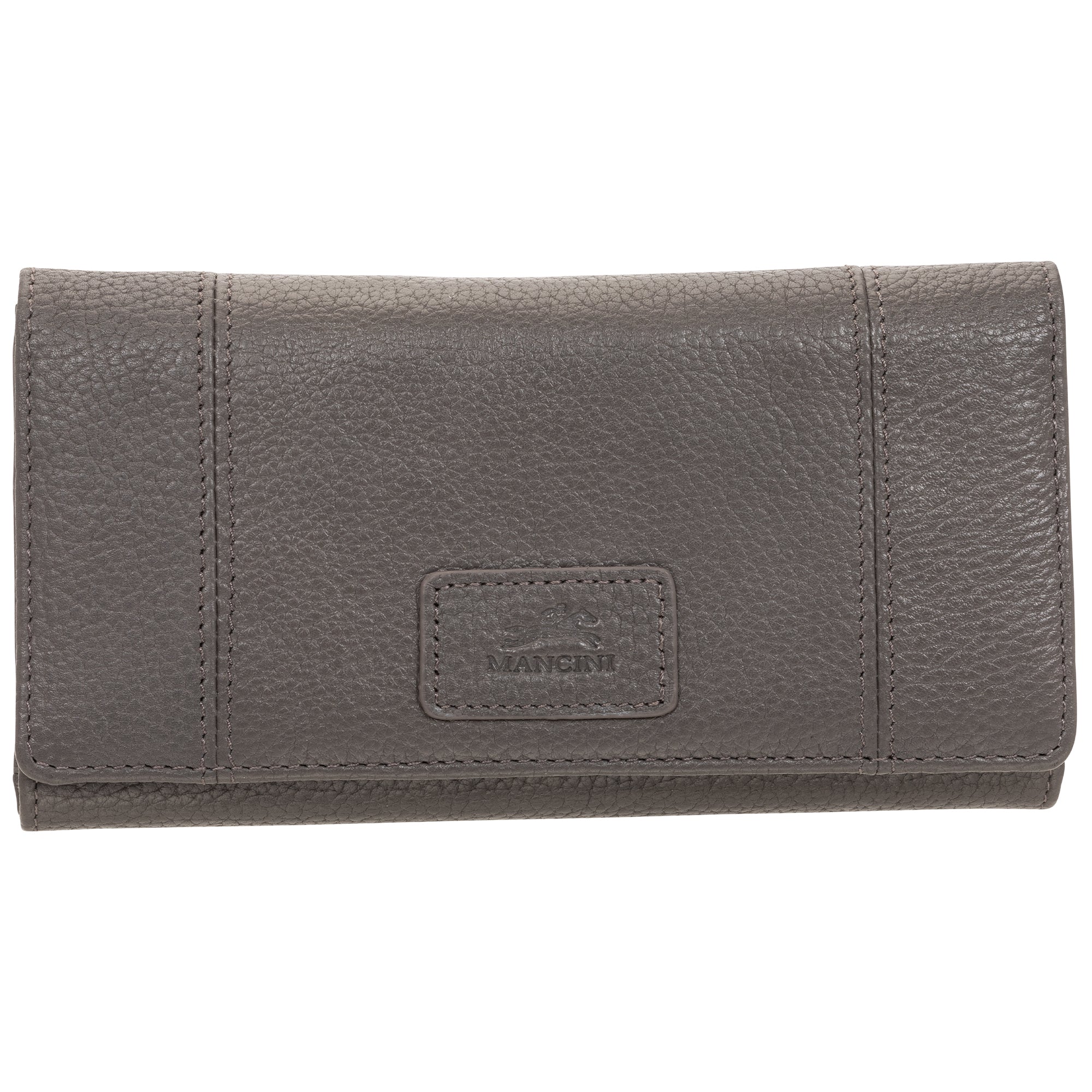 Mancini Wallets Grey Mancini Pebbled Ladies’ RFID Trifold Wallet