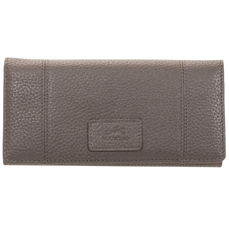 Mancini Wallets Grey Mancini Pebbled Ladies' RFID Trifold Wallet