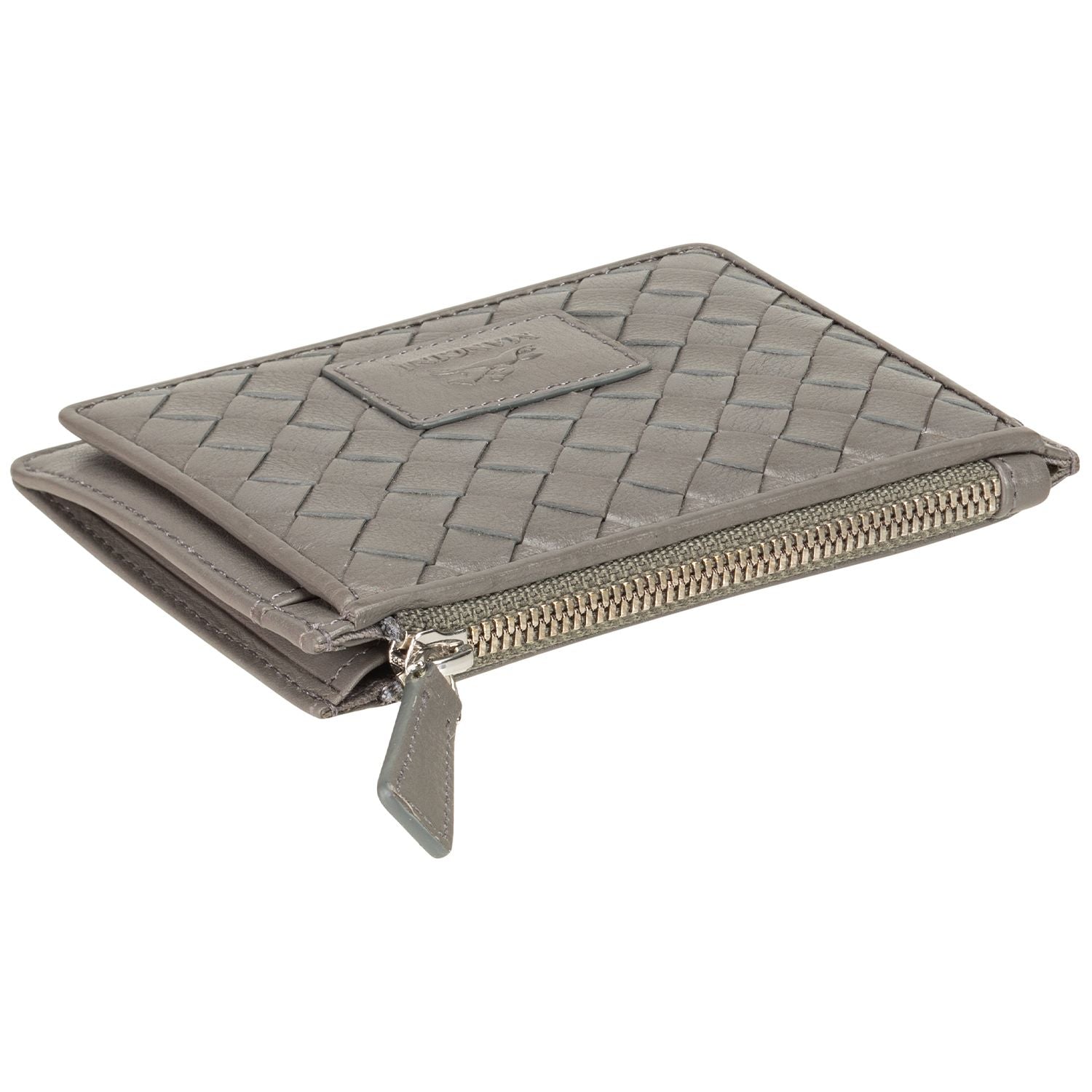 Mancini Wallets Mancini BASKET WEAVE RFID Secure Card Case and Coin Pocket