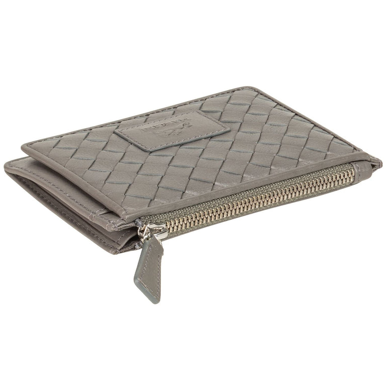 Mancini Wallets Mancini BASKET WEAVE RFID Secure Card Case and Coin Pocket