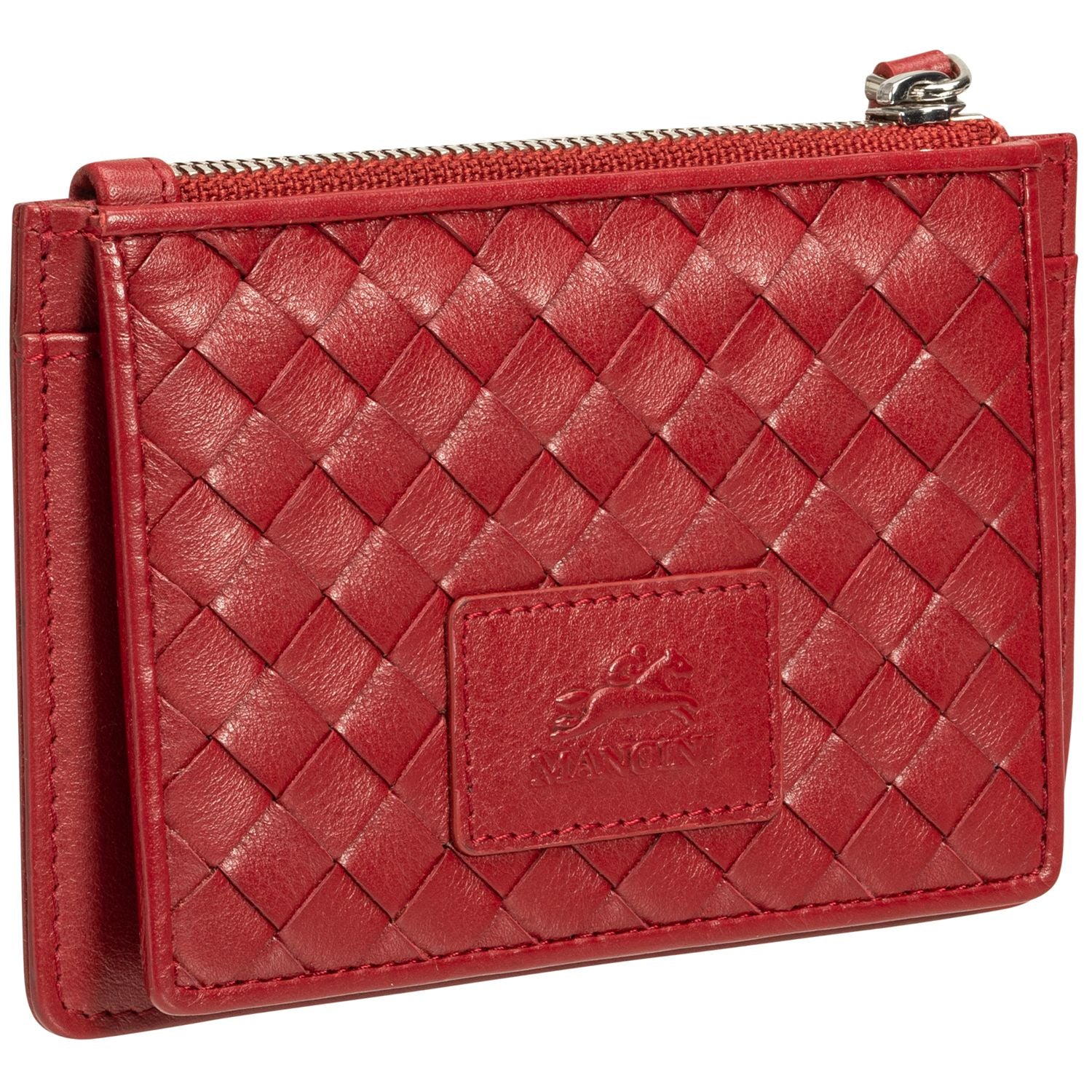 Mancini Wallets Mancini BASKET WEAVE RFID Secure Card Case and Coin Pocket