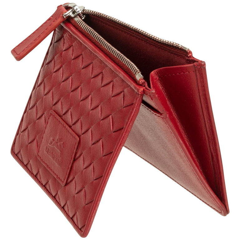 Mancini Wallets Mancini BASKET WEAVE RFID Secure Card Case and Coin Pocket