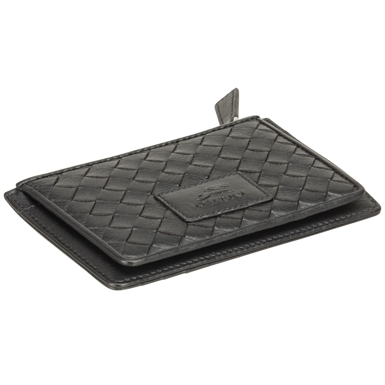 Mancini Wallets Mancini BASKET WEAVE RFID Secure Card Case and Coin Pocket