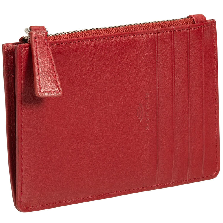 Mancini Wallets Mancini BASKET WEAVE RFID Secure Card Case and Coin Pocket