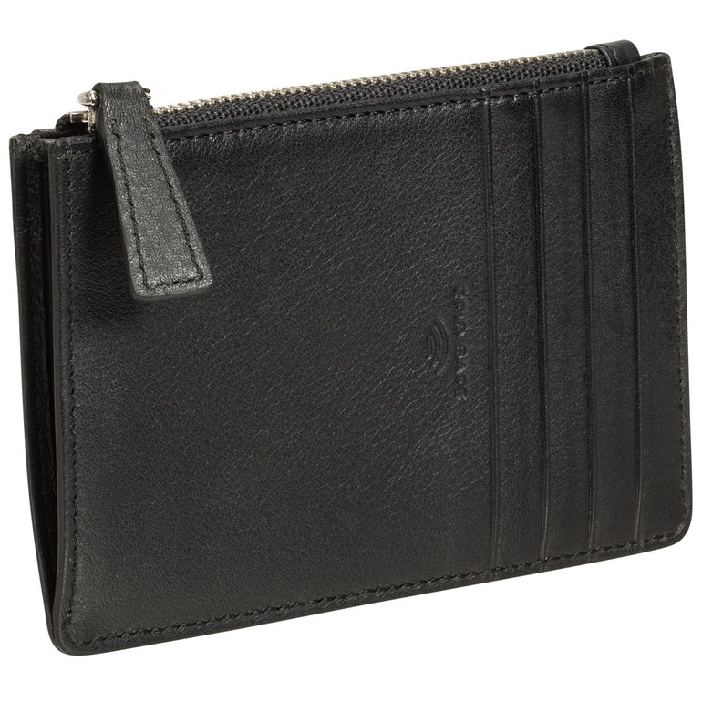 Mancini Wallets Mancini BASKET WEAVE RFID Secure Card Case and Coin Pocket