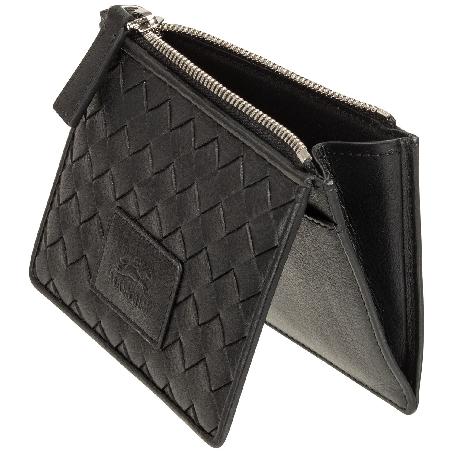 Mancini Wallets Mancini BASKET WEAVE RFID Secure Card Case and Coin Pocket
