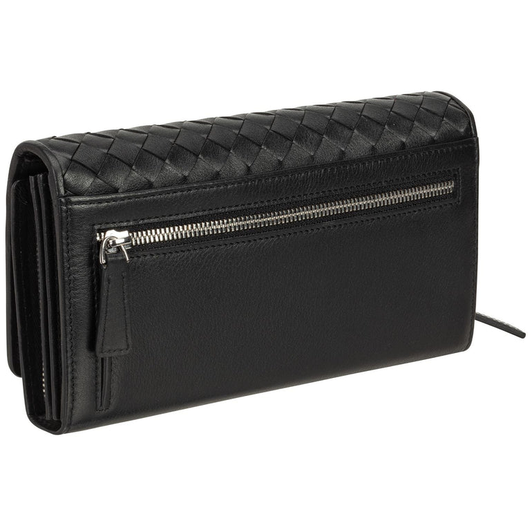 Mancini Wallets Mancini BASKET WEAVE RFID Secure Clutch Wallet