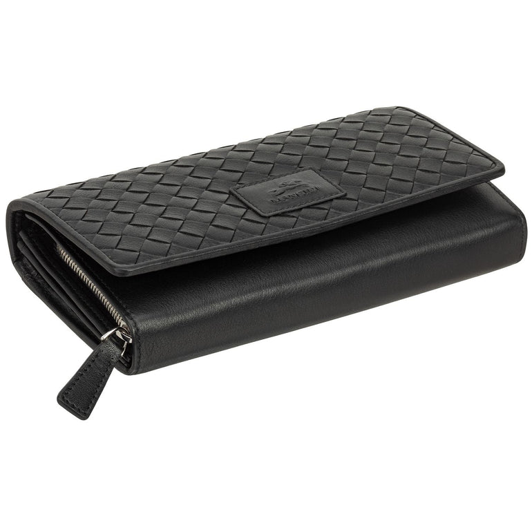 Mancini Wallets Mancini BASKET WEAVE RFID Secure Clutch Wallet