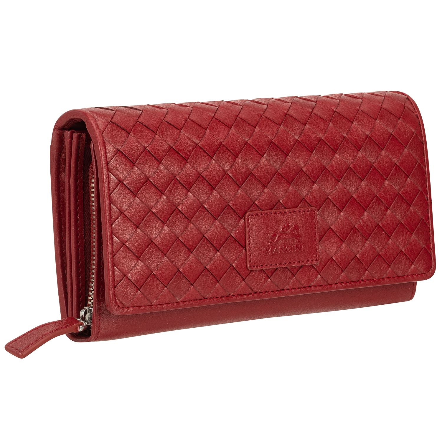 Mancini Wallets Mancini BASKET WEAVE RFID Secure Clutch Wallet