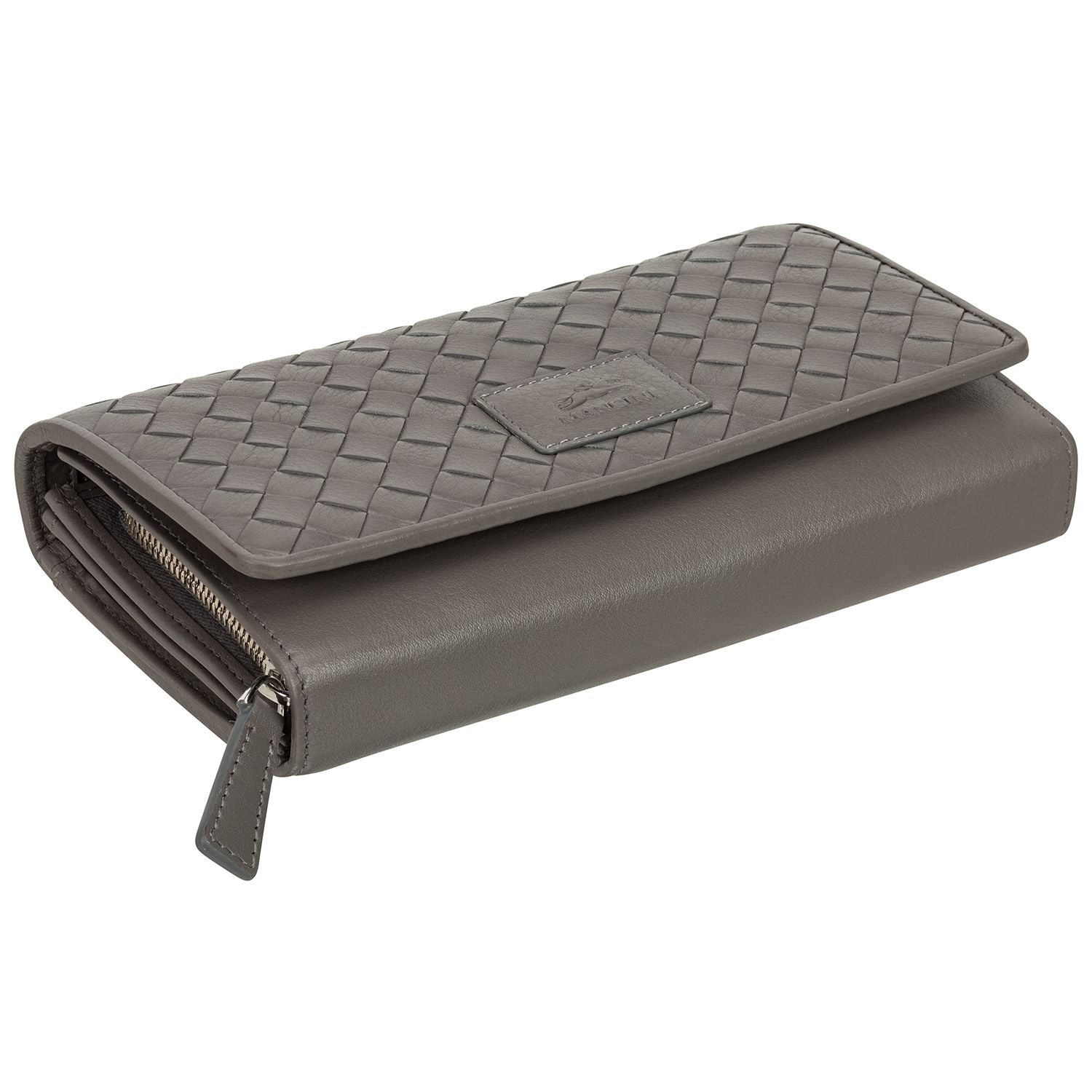 Mancini Wallets Mancini BASKET WEAVE RFID Secure Clutch Wallet
