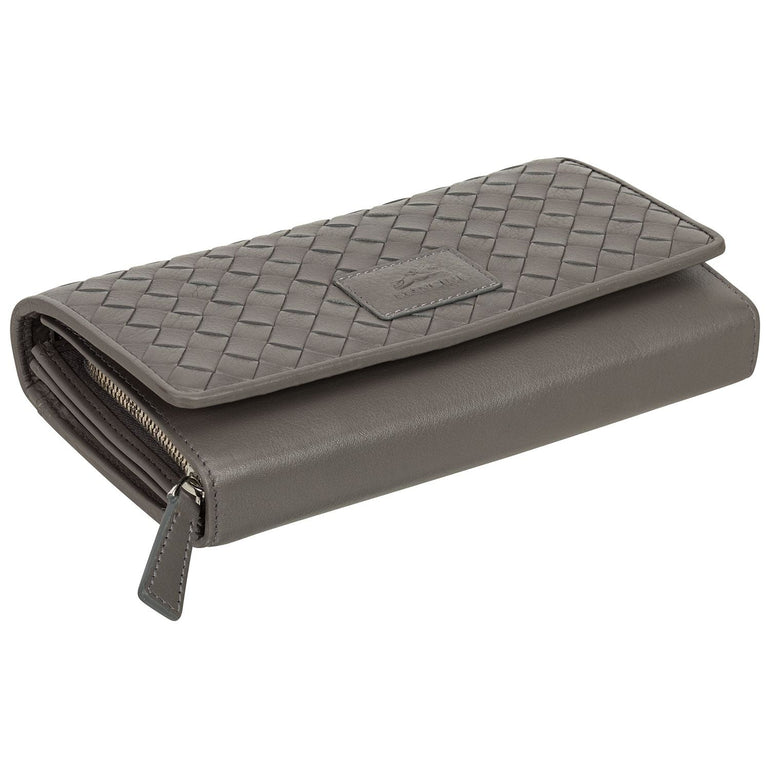 Mancini Wallets Mancini BASKET WEAVE RFID Secure Clutch Wallet