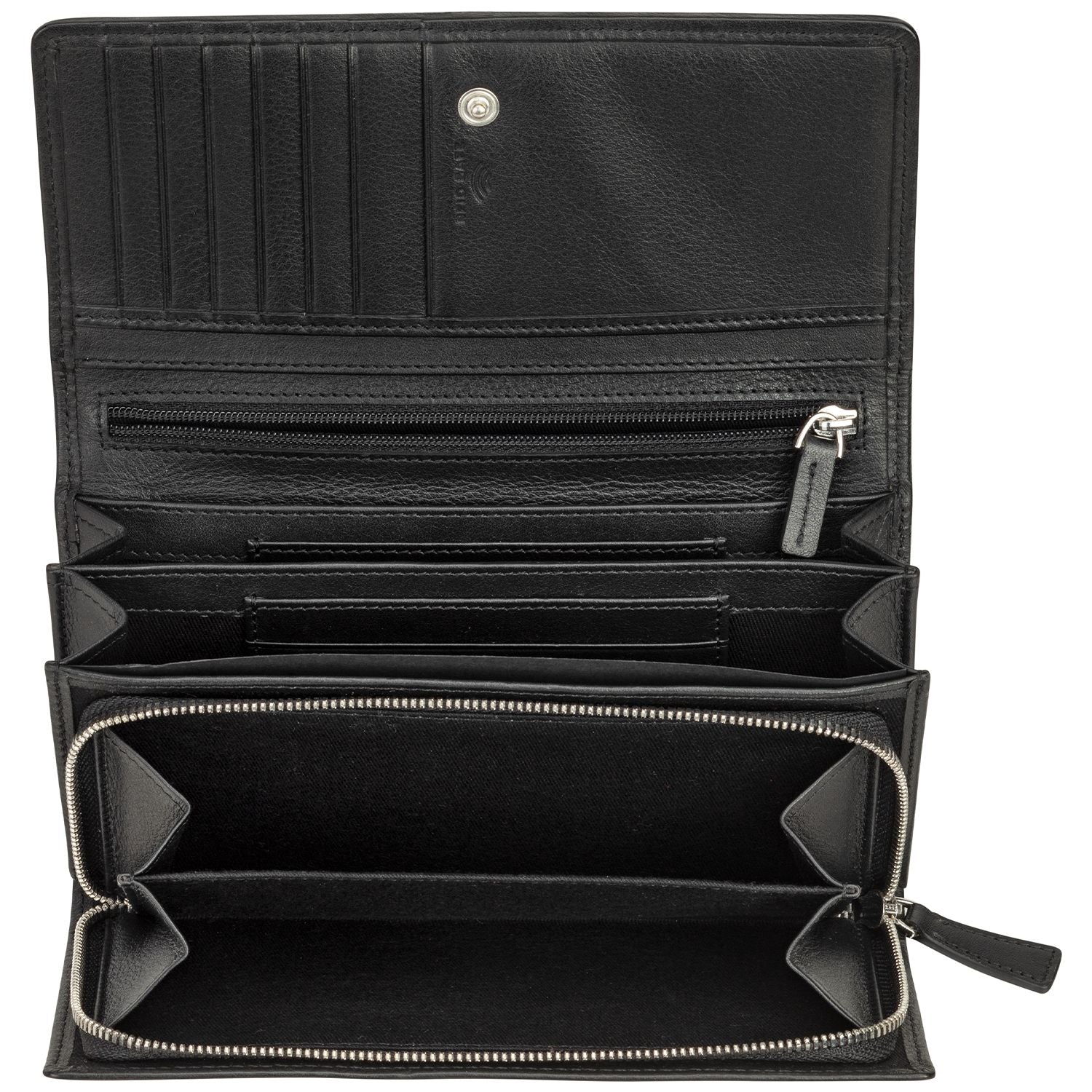 Mancini Wallets Mancini BASKET WEAVE RFID Secure Clutch Wallet