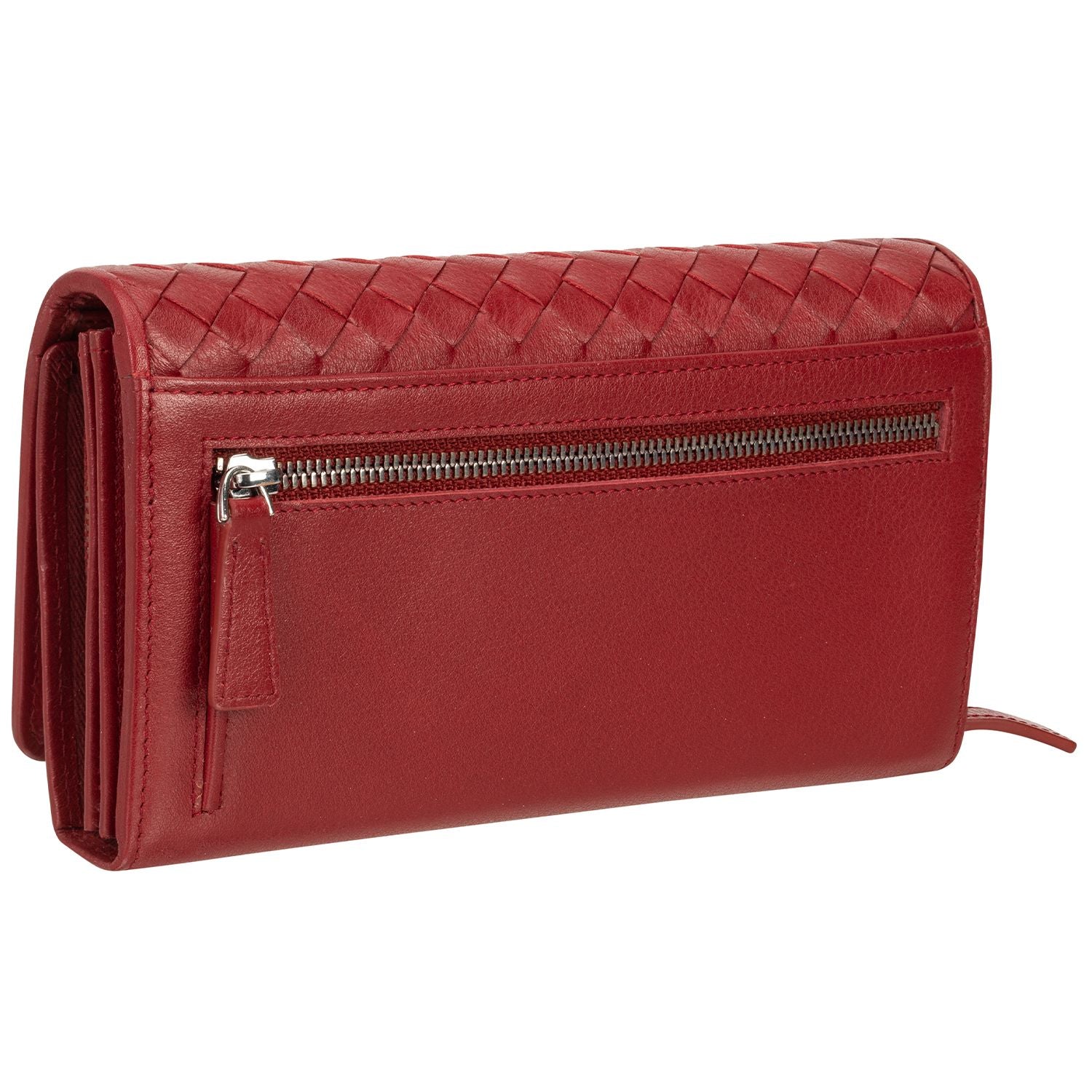Mancini Wallets Mancini BASKET WEAVE RFID Secure Clutch Wallet