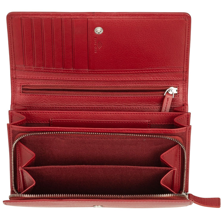 Mancini Wallets Mancini BASKET WEAVE RFID Secure Clutch Wallet
